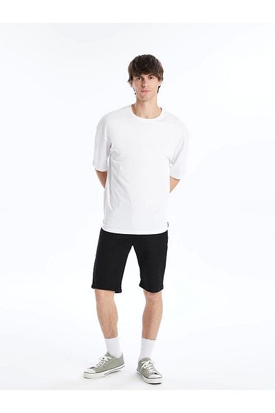 LC Waikiki Ανδρικό τζιν σορτς LCW Jeans Black Standard Fit