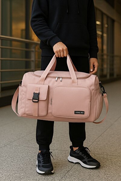 Ecrou Ταξίδι με θήκη παπουτσιών, αθλητική τσάντα ροζ 50 X 30 X 29 cm