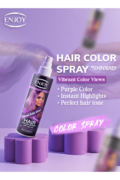 Enjoy Purple Hair Color Spray 150ml – Instant, Quick-dry, Washable, Long-lasting For All Hair Types