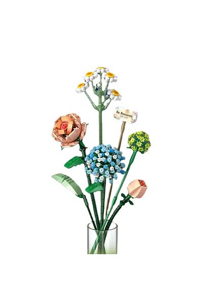 Vagonlife Loz 1671 Flower Bouquet Decorative Flower Block Construction Set (680 Pieces)
