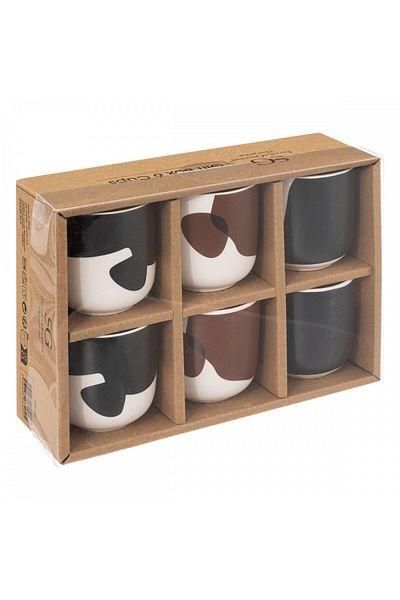 Secret de Gourmet Set of 6 Olme espresso cups, ceramic, multicolored, 100 ml