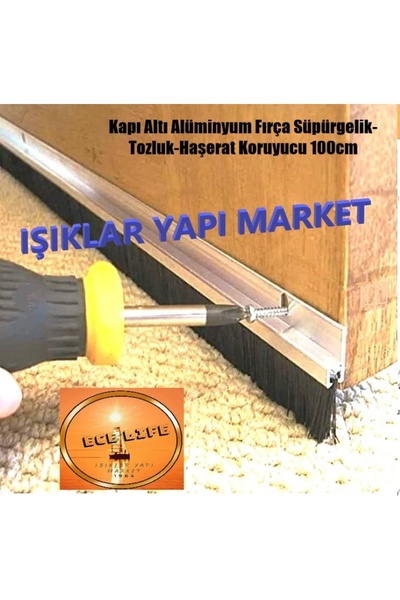 ece life Kapı Altı Alüminyum Fırça-süpürgelik-tozluk 100cm (ALINDAN MONTAJ)