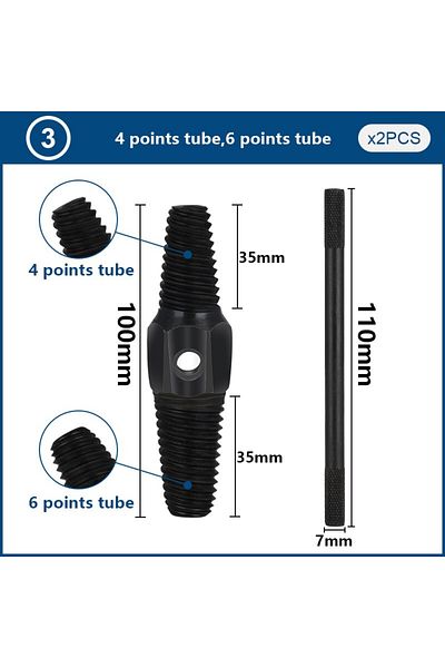 Choice A Damaged screw extractor double-headed screw extractor drill bit set water pipe bolt screw valve t.