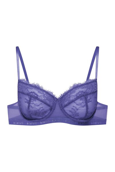 ESOTIQ Sutien moale BLOOVII, fără burete, cu armătură, dantelă și bandă elastică lată cu logo | Ocrissa