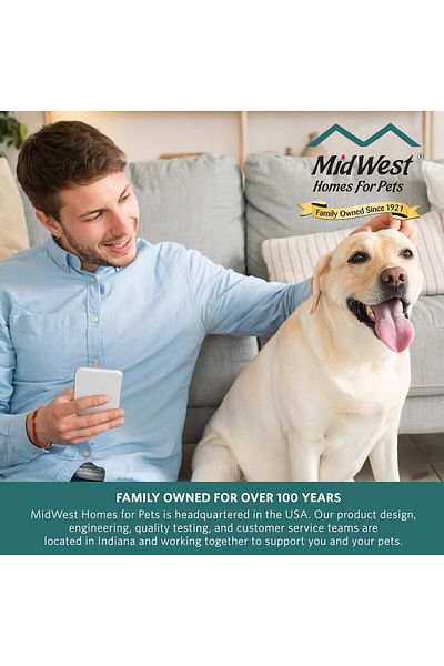 Midwest بوابة حيوانات أليفة فولاذية بارتفاع 39 بوصة من Homes for Pets، مزودة ببوابة للكلاب مثبتة بالضغط