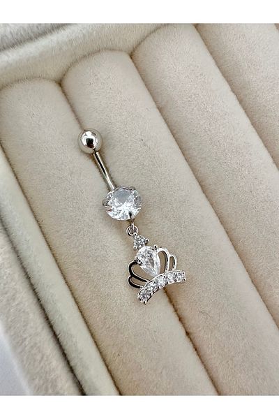 My Bellas Jewels Surgical Steel Crown Belly Piercing
