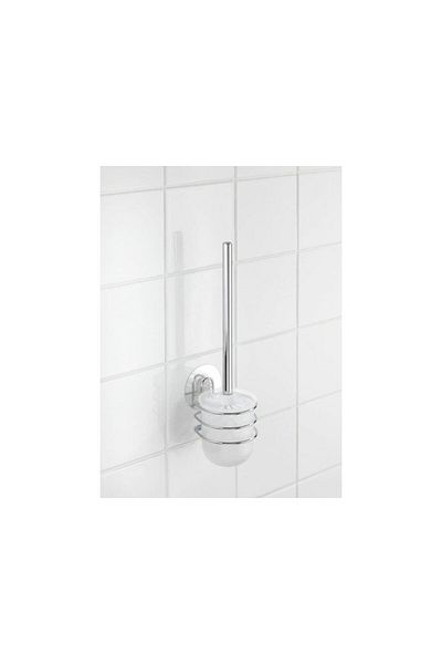 Saban Wall Mounted Toilet Brush |   Steel Body, Removable Plastic Bowl, Interchangeable Heads