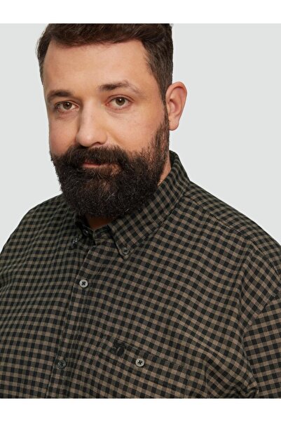 s.Oliver Big Sizes, Men's big sizes shirt, long sleeve and checkered print, Regular fit