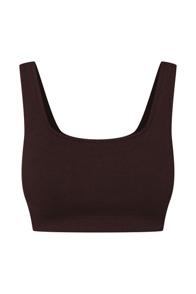 ESOTIQ BLOOVII Sports Top Bra Non-Wired Bralette Ribbed Comfortable Seamless ...