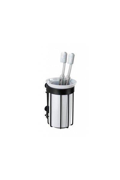Saban Toothbrush Holder – Wall Mounted with Removable Cup, Stainless Steel
