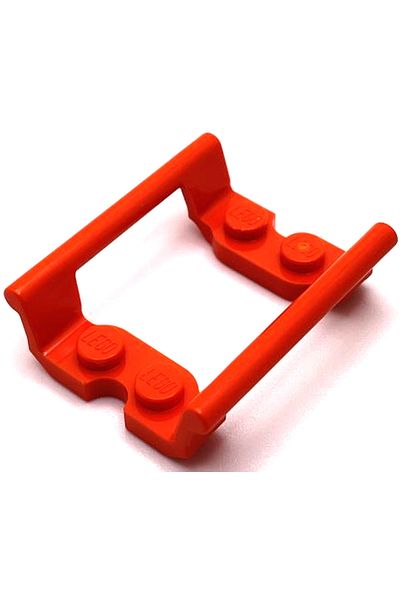 LEGO Custom Moc Accessory Train Track Roller Coaster Long Straight 4L Rail Dark Red 2 Pcs