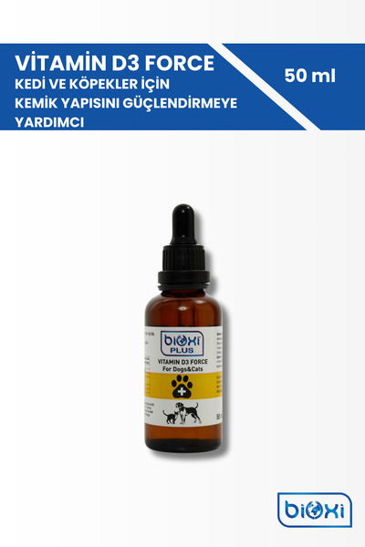 Bioxi Kedi ve Köpekler İçin, Vitamin D3 Force, Takviye Edici Gıda