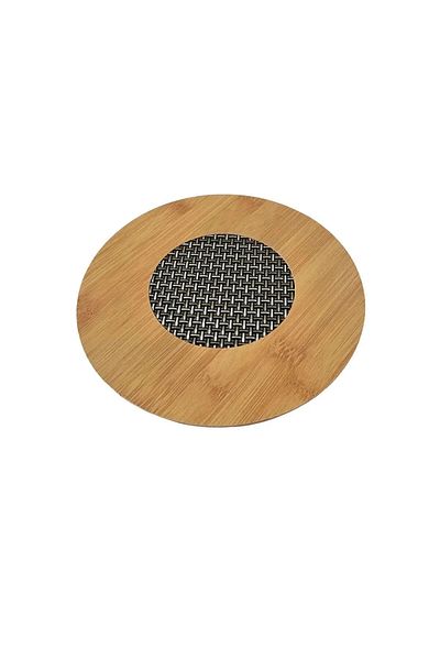UNDERGROUND TRADE Wooden Anti-Slip Pan Pot Teapot Base - Round Anti-Slip Base Wooden Trivet