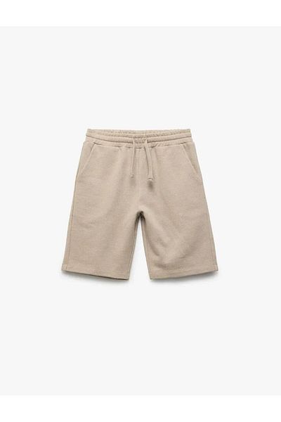 Koton Beige Boy's Shorts with Belted Pocket Detail 5Skb40148Tk