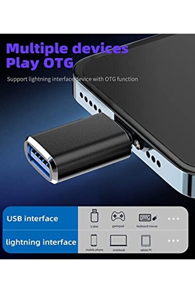 Others محول OTG من Lightning Male إلى USB 3.0 Female - متوافق مع أجهزة iPhone وiPad