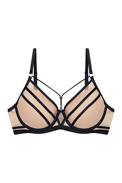 ESOTIQ Sutien push-up cu bretele decorative în față, întărite și detașabile, ...