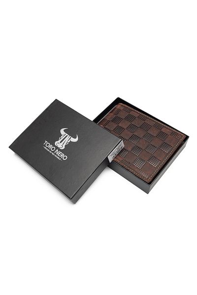 Toro Nero Men's wallet made of brown genuine leather Square