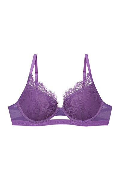 ESOTIQ Sutien push-up BLOOVII cu armătură, dantelă și bandă elastică lată cu ...