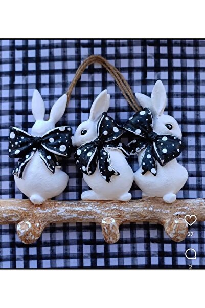 NurMood Art Decoration Dekoratif Polyester Tavşan Duvar Süsü