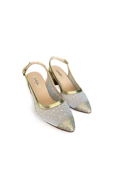 sorella Women's Gold - Silver Stone Comfortable Heel Dress - Ariel