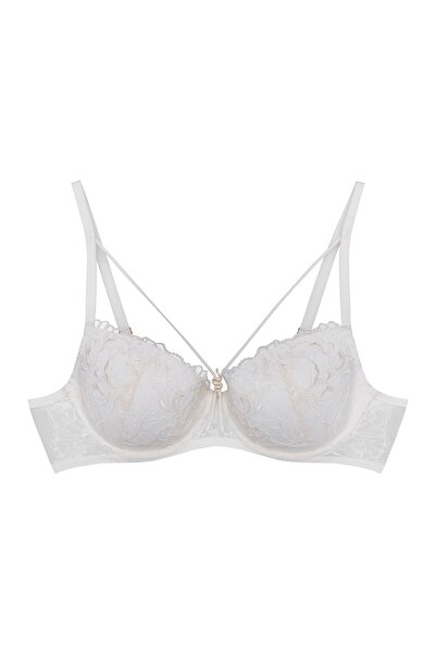 ESOTIQ Sutien push-up cu armătură, dantelă și bretele decorative în față, pandantiv șarpe, elegant și sexy | Boa