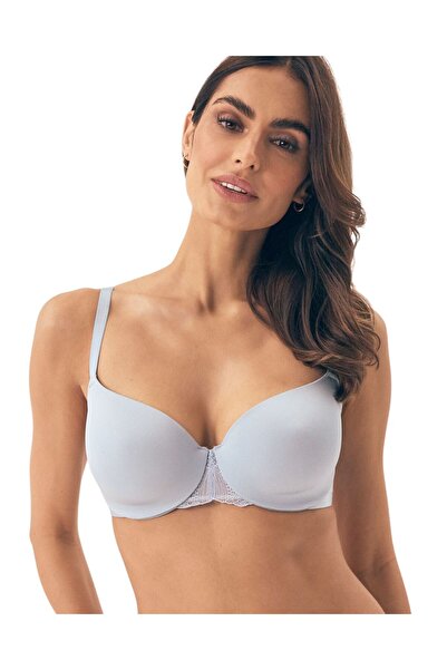 ESOTIQ Sutien cu burete ușor, cu armătură, simplu, broderie și detalii din pl...