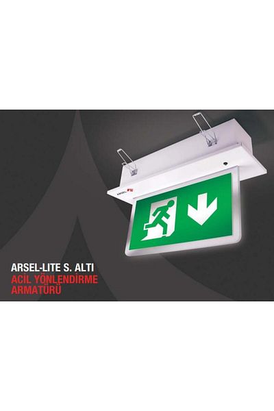 Arsel İte Ae-2123-l تركيبات توجيه مخرج الطوارئ المخفية 180 دقيقة عند انقطاع التيار الكهربائي. حرق 500 لوم