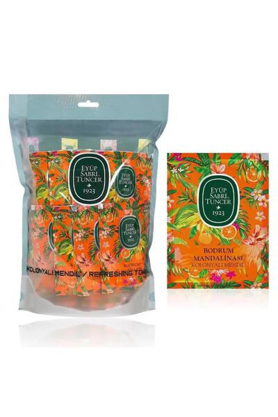 Eyüp Sabri Tuncer Bodrum Mandalinası Kokulu Islak Mendil Tekli Ambalaj Büyük Boy - 50 Adet