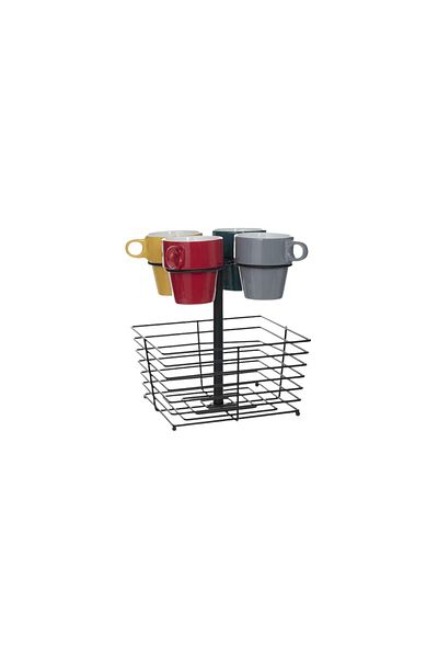Secret de Gourmet Set de 4 căni Isabel, ceramică, suport metalic, 260 ml