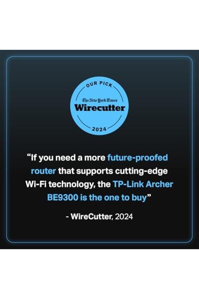 TP-LINK Tri-Band BE9300 Wi-Fi 7 Router Archer BE550, Black