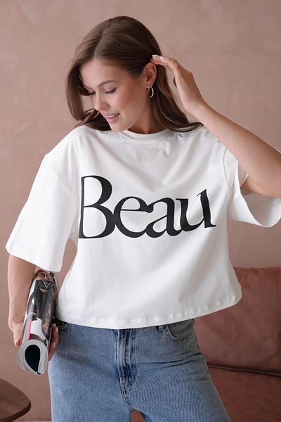 Park Karon Tricou Crop Basic imprimat