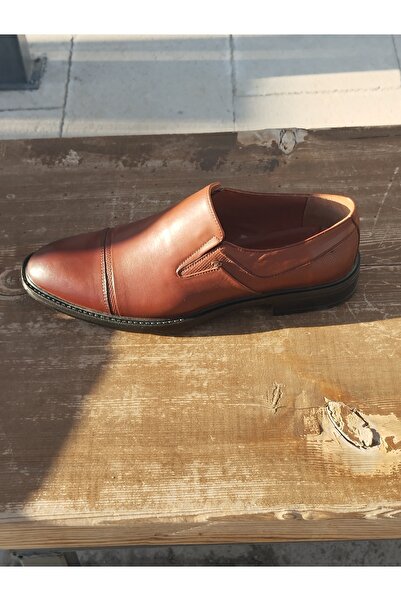 LİCCAS Ανδρικά χειμερινά παπούτσια Γνήσιο εσωτερικό εξωτερικό δέρμα από καουτσούκ και αντιολισθητική σόλα χωρίς κορδόνια Ταν χρώμα