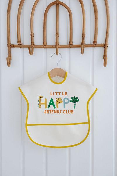 Messido Half Sleeve Bib |   Easy to Clean |   Liquid Proof Baby Feeding Bib |   Little Happy