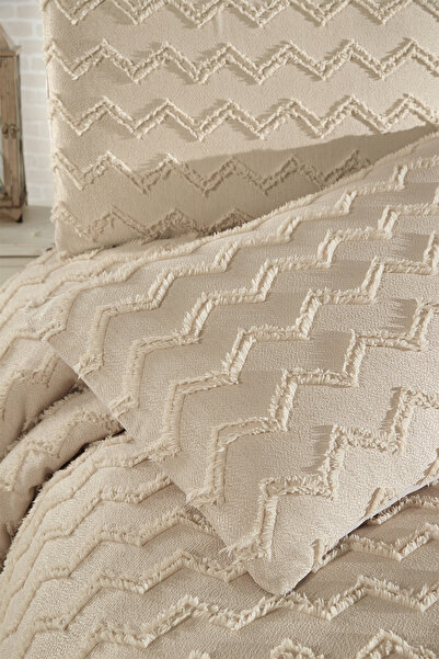 Çeyiz Diyarı Béžová 3dílná sada Lumpa pro dvě osoby