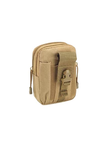 OEM Military hip belt bag, 12x18x6cm, sand