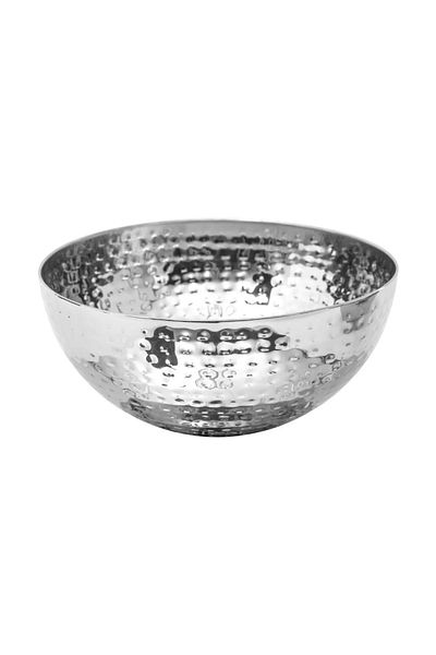 Secret de Gourmet Hamerred salad bowl, stainless steel, 28.5 x H 13.5 cm