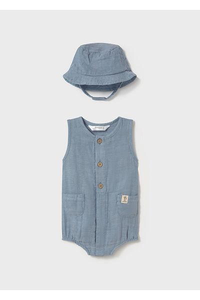 MAYORAL Baby Boy Hat Jumpsuit Suit Blue 1603