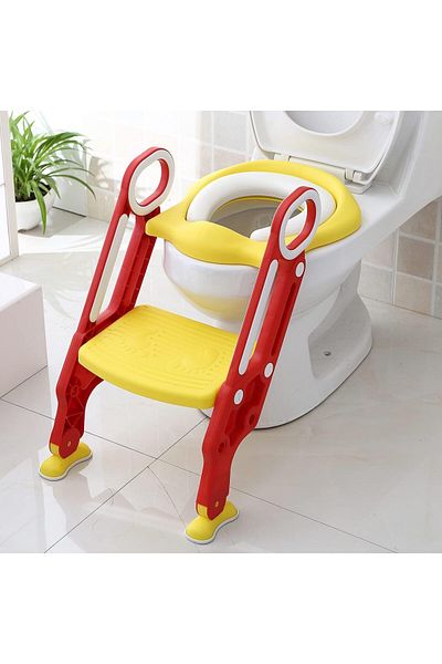 Yelajoy Kid Potty Training Toilet Seat,with Step Stool Ladder and Soft Padded,Safe Handles and Non-Slip Step