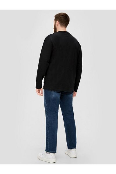 s.Oliver Men's Big Size Long Sleeve T-shirt, Crew Neck And Chest Pocket, Big Sizes