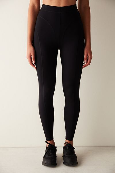 Penti Black High Waist Stitching Detailed Ankle Length Santorini Leggings