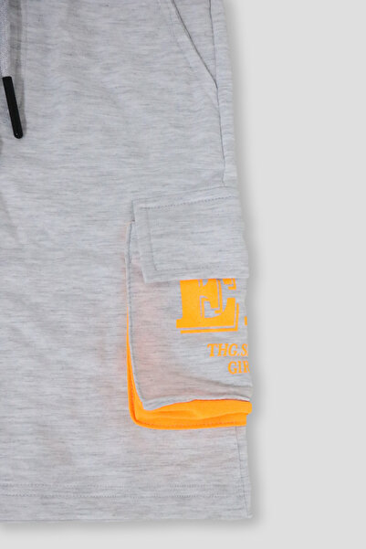 e-çocuk Boy's Er Printed Shorts with Flap Pockets - 1399