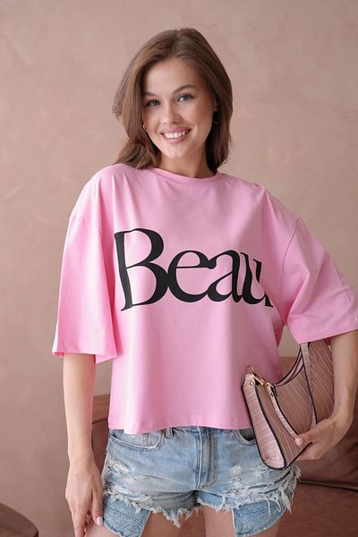 Park Karon Tricou Crop Basic imprimat