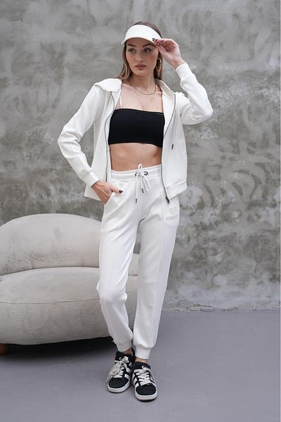 Cramp Spor Σετ αθλητικής φόρμας Cream Stripe