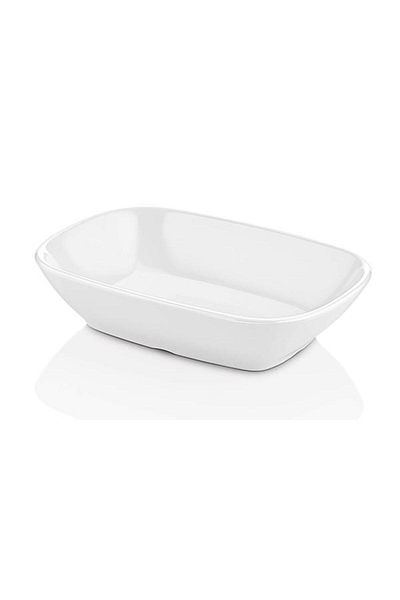 Atlas Unbreakable 6 Pieces Sauce Bowl Breakfast Plate White Melamine 12 cm Restaurant Spreader Ideal for Breakfast