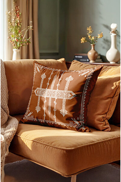 MUN HOME Digital Printed Ethnic Modern Patterned Throw Pillow Cover. Double Sided Hidden Zipper 2-Piece Throw Pillow Cover