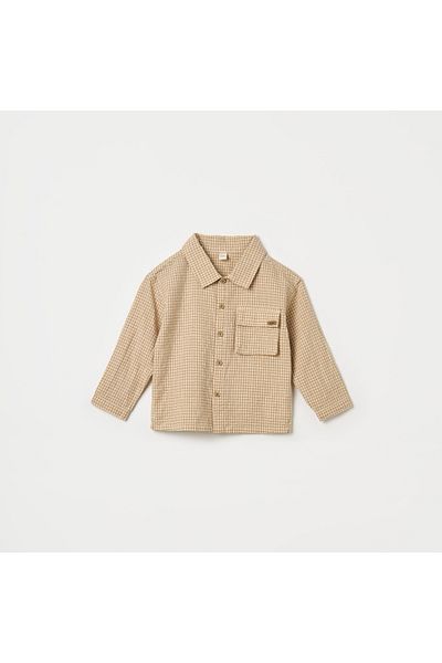 giggles Checked Shirt with Long Sleeves and Chest Pocket