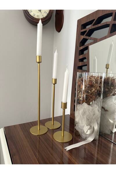 lyla concept Lyla Candle3 'lü Mumluk, Şamdan Seti