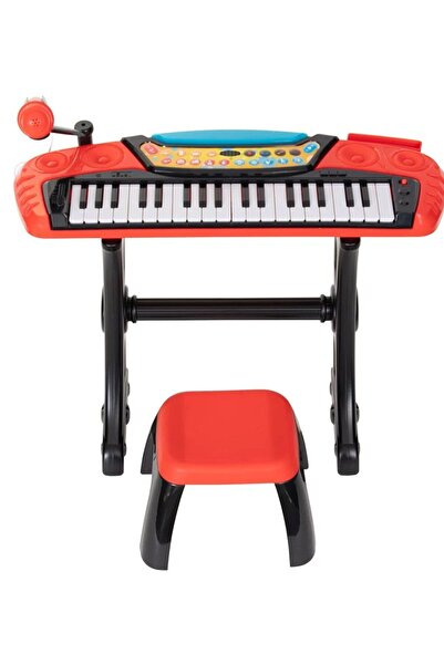 PopŞeker Tabureli, Mikrofonlu 37 Tuş Elektronik Org ile Hem Çal Hem Söyle, Ke...