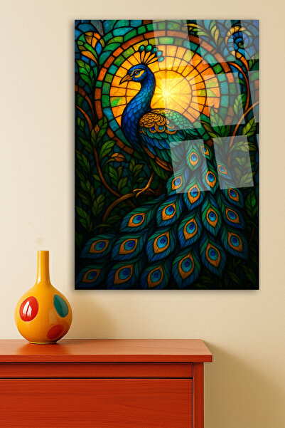 TAULART SLIKA ZA VITRAŽE SA TEMA PAUNA STILSKA I LUKSUZNA NELOMILOVA MODERNA ...