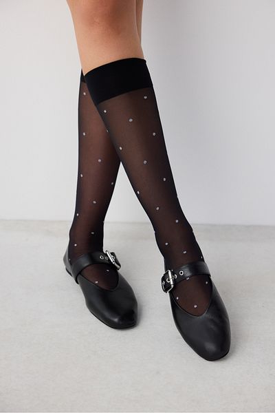 Penti Черни чорапи за панталон Dotty
